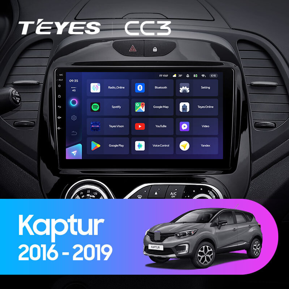 Teyes CC3 9" для Renault Kaptur 2016-2019