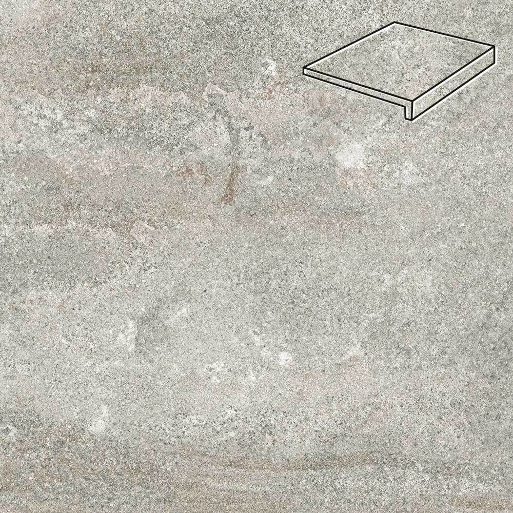 Stroeher - Keraplatte Epos 952 pidra 294х340х35х11 артикул 9430 - Клинкерная ступень прямоугольная рядовая Loftstufe
