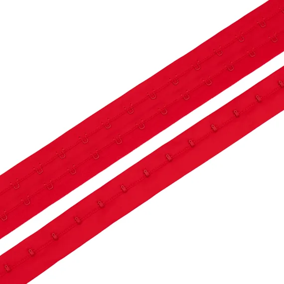 Крючки на ленте двухрядные красные