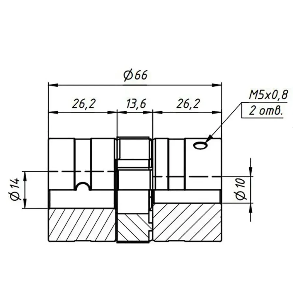 Муфта кулачковая соединительная GE-40-66-10*14