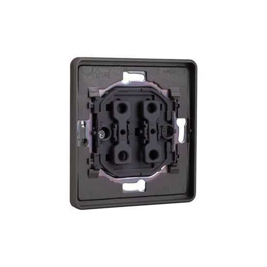 Выключатель ROUND 2 кл проходной (переключатель) 10А с/у титан KRANZ