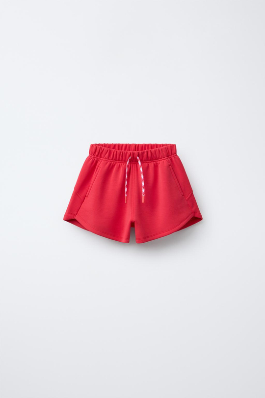 ZARA ШОРТЫ ИЗ СМЕСОВОГО МОДАЛА, КРАСНЫЙ