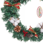Венок хвойный новогодний «Праздничная радость» 30 см, красный