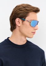 Спортивные очки 100% Westcraft+ / Jorge Martin SE Polished Clear / HiPER Blue Multilayer Mirror Lens