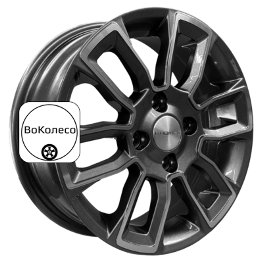 5,5x14/4x100 ET45 D56,1 KHW1406 (Honda Civic) Gray-FP Khomen Wheels