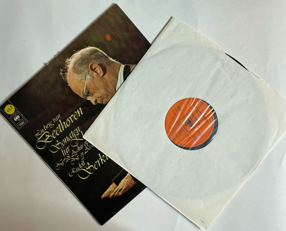 Винтажная виниловая пластинка LP Rudolf Serkin, L. V.Beethoven, Бетховен Sonaten Fur Klavier Nr.28 A-Dur op. 101 (Germany 1975)