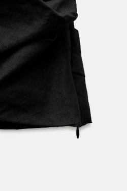 ZARA ТОП ИЗ СМЕСОВОГО ЛЬНА — ZW COLLECTION, ЧЕРНЫЙ