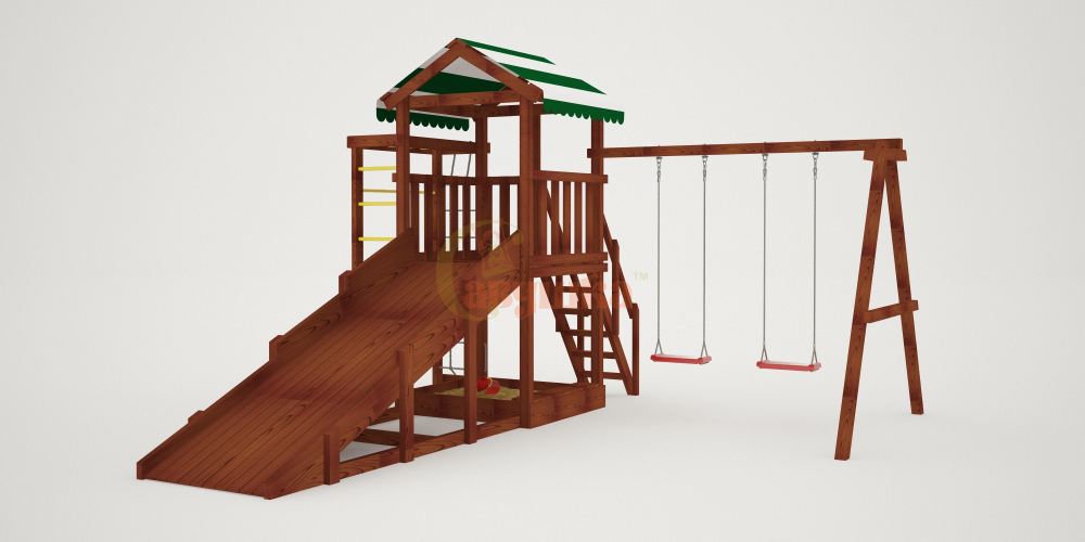 Детская площадка Савушка Мастер 5 (Махагон) 4 сезона