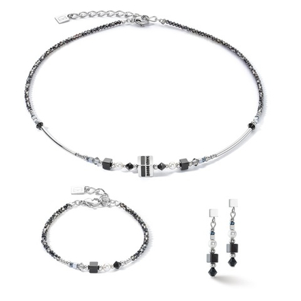 Серьги Coeur de Lion Black-Silver 4355/21-1317