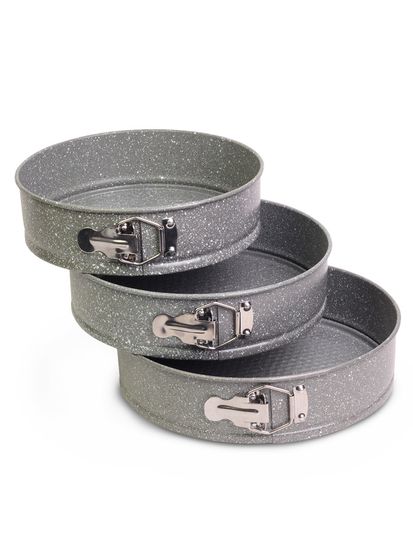 Набор разъемных форм для выпечки 3 шт. Kamille KM-6031 (d24/26/28х6,5 см) из углеродистой стали