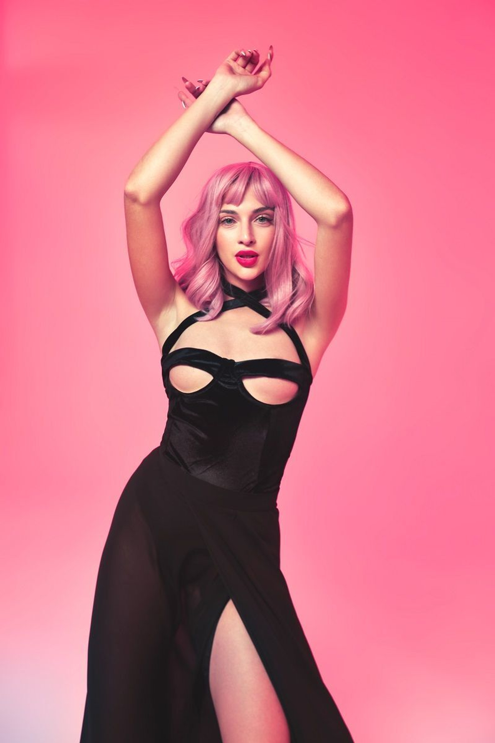 Оригинальный комплект Broadway: боди и юбка (Размер: L) (Цвет: черный)