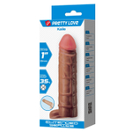 Коричневая насадка-удлинитель Kaile - 15 см. (Цвет: коричневый)