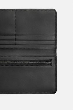 ZARA КОШЕЛЕК XL ИЗ КОЖИ НАППА, ЧЕРНЫЙ