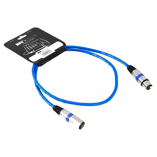 INVOTONE ACM1103 B - микрофонный аудиокабель, XLR(папа)/(мама), длина 3 м (синий)