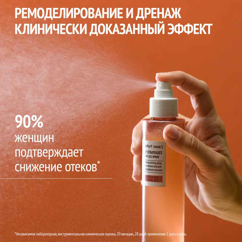 COMFORT ZONE BODY STRATEGIST Двухфазовый ремоделирующий спрей для ног с дренирующим эффектом / Light leg spray, 150 мл