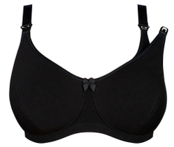 Бюстгальтер послеродовый для кормления "Mamaline" из 92% хлопка, цвета белый и черный, размеры 90F,95B, 95C, 95D,95E, 100B, 100D, 100F