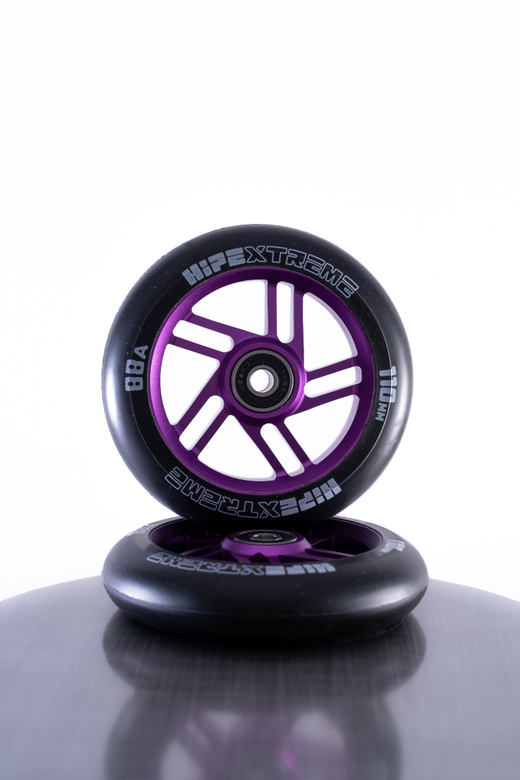 Набор колес HIPExtreme H5 110*24 мм, фиолетовый/черный