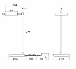 Настольная лампа офисная Maytoni Fad MOD070TL-L8B3K