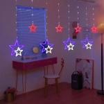 Гирлянда для дома БАХРОМА ш3м*0,8/0,5м 672 лампы LED «Звездопад», прозрачн.провод, 8 реж, IP-20,Мультицвет (возможность соедиения)