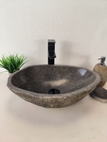 Раковина из речного камня RS-65986 46х33х14 из натурального камня