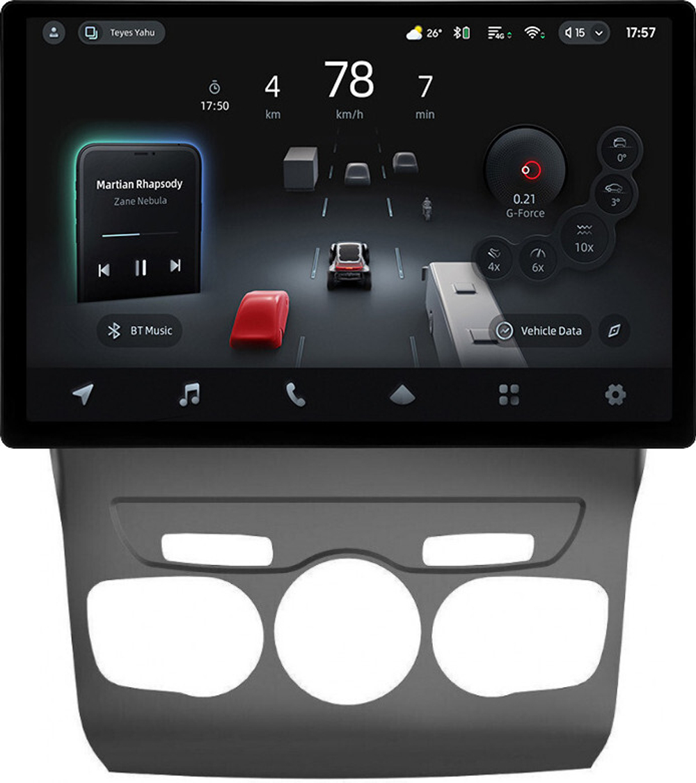 Магнитола для Citroen C4 B7, DS4 2010+ - Teyes CC4-PRO монитор 13" 2K QLED на Android 13, Snapdragon 778G, 8+128, AI, CarPlay, DSP, 4G SIM-слот