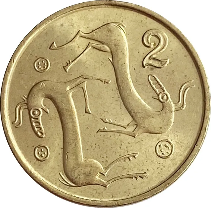 2 цента 1991-2004 Кипр