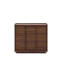 Onix Комод с 3 ящиками шпон ореха в темной отделке 100x78 см
