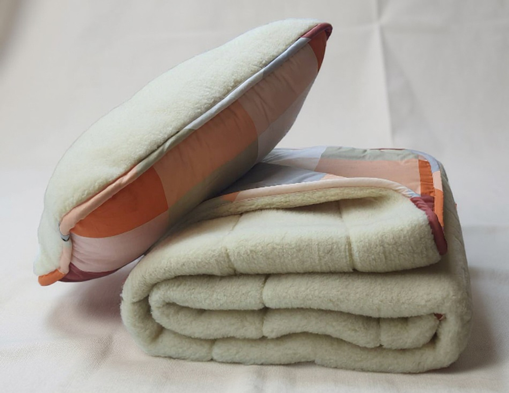 Одеяло ЛЕЖЕБОКА Woolly blanket 140х205 зимнее меховое из мериноса, 2641-140-6-45-9