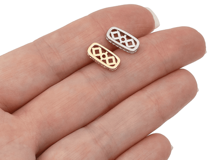 Спейсер 12,5мм, со стразами (для многорядных украшений) (1шт)