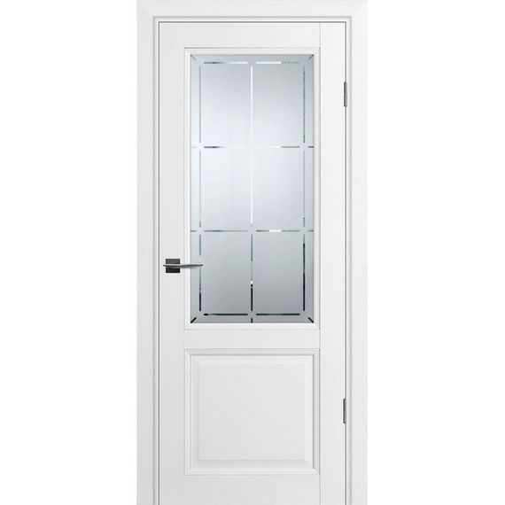 Фото межкомнатной двери экошпон Profilo Porte PSU-37 белая остеклённая