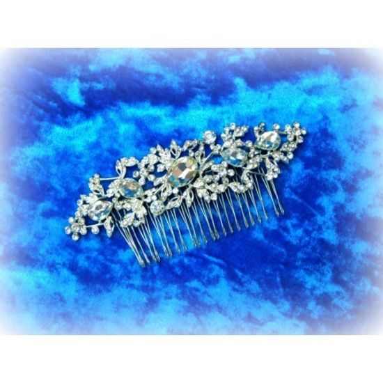 Гребешок горный хрусталь, жемчуг "Летто" (Итальянский дизайн)