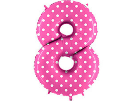 Г ЦИФРА 8  40" Горошек на розовом