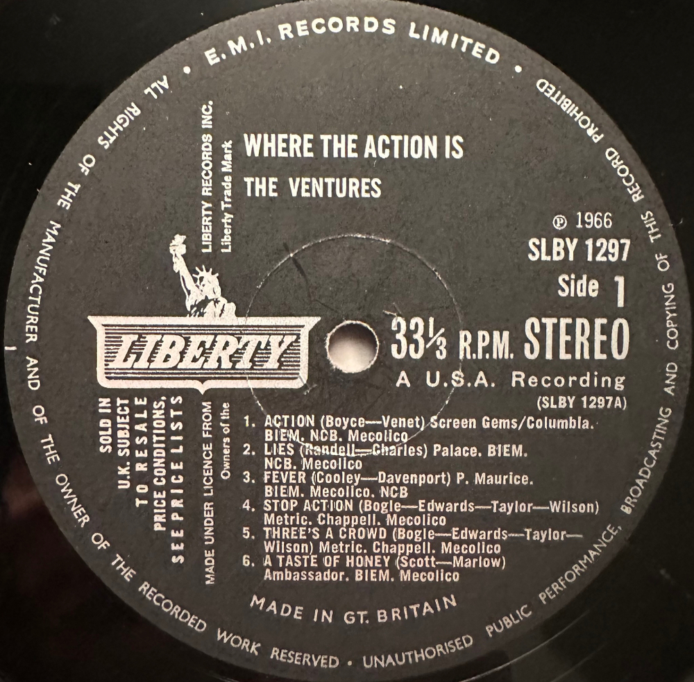 The Ventures - Where The Action Is (Англия 1966г.)