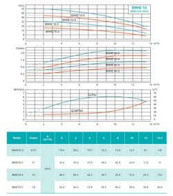 Горизонтальный многоступечатый центробежный интеллектуальный частотно-регулируемый насос с интегрированным частотным преобразователем серии BWIE, Shimge (до +120°C)