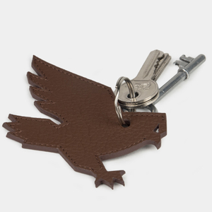 Брелок Aigle из кожи теленка, шоколадного цвета