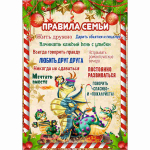 Доска разделочная 16*23см «Правила семьи» Символ года Дракон