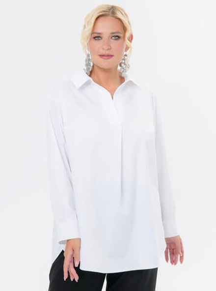 Рубашка-туника из хлопка белая