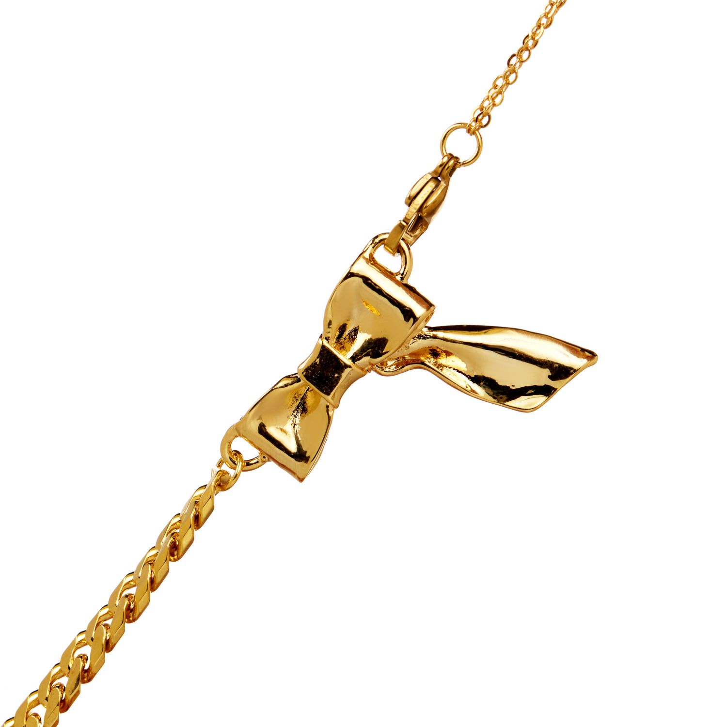 Колье Golden Chain Necklace With A Bow