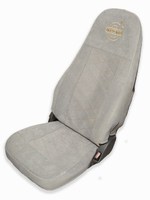 Чехлы VOLVO FH 12 после 2003 года: два высоких сиденья, ремни от стоек кабины (нет выреза под ремень) (велюр, серый)