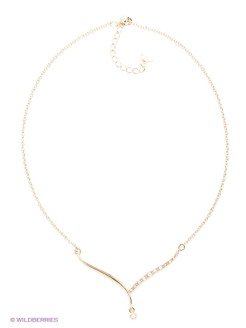 "Латеса" колье в золотом покрытии из коллекции "Constanta" от Jenavi с замком карабин