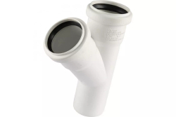 Тройник канализационный ф50-50-45° Raupiano Plus Rehau (Рехау)