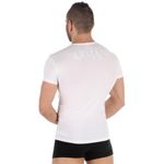 Мужская футболка с v-вырезом белая Emporio Armani 110810_CC716 00010