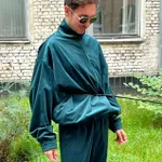 Купить Рубашка Смерч на молнии #5 изумрудная Рубашка Смерч на молнии #5 изумрудная