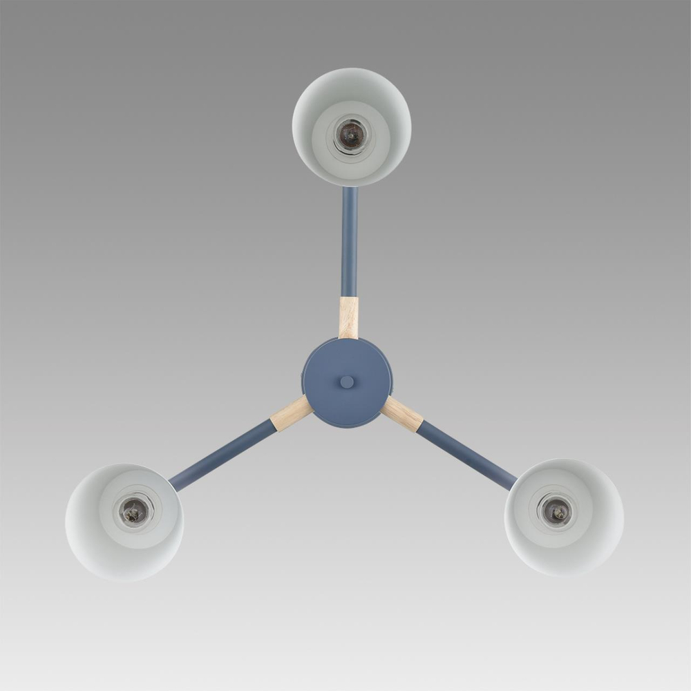 8098/3C MODERNI LN25 271 синий/синий металл, дерево/металл Люстра потолочная Е27 3*60W 220V ROSALINA