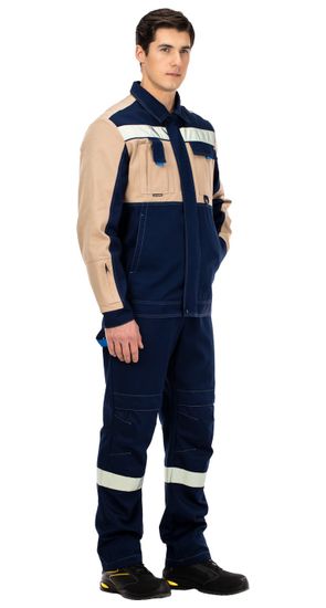 Костюм "Таль" полукомбинезон (т.синий/бежевый)