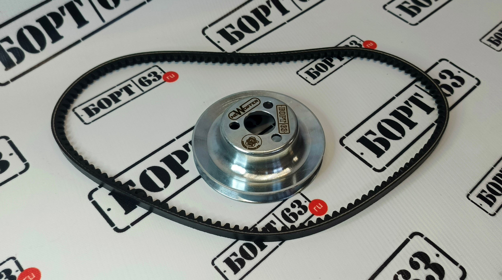 Шкив помпы с ремнем для Нивы, d=115мм