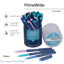 Ручка шариковая масляная BRUNO VISCONTI "PrimeWrite", СИНЯЯ, "Navy", ассорти, линия письма 0,4 мм, 20-0295/03