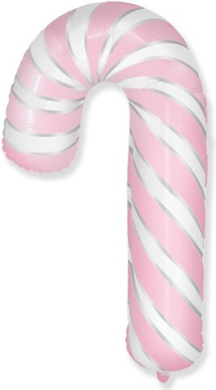 Шар (39''/99 см) Фигура, Леденец трость, Розовый, 1 шт.