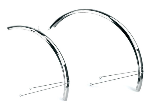 Крылья TRIX 28" комплект переднее/заднее, металлические, с "усами", хром HD-1
