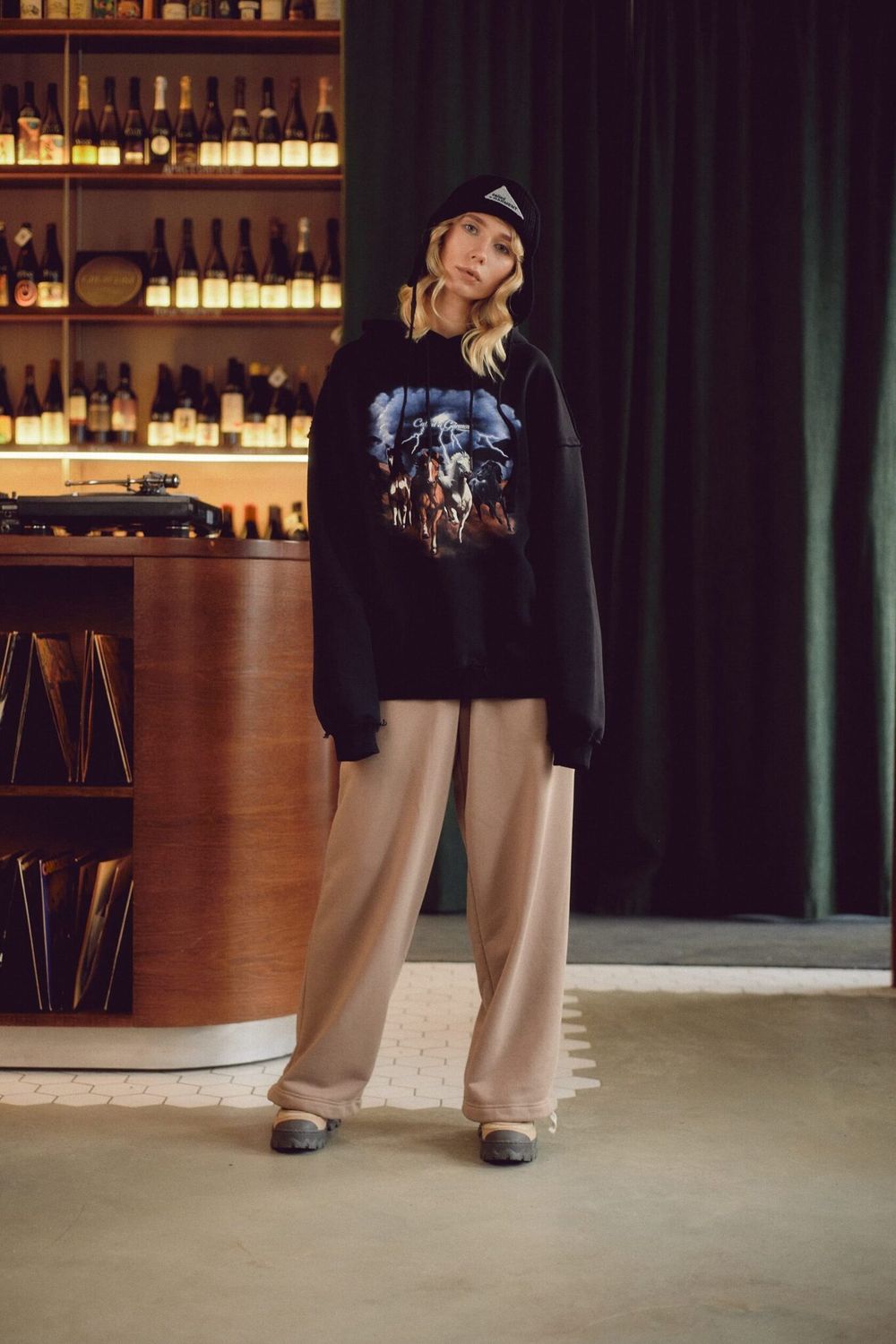 Шапка Called a Garment Mountain Earflap Beanie черная